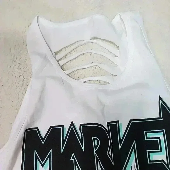 Marvel Distressed back women tank. Size small - Picture 3 of 4